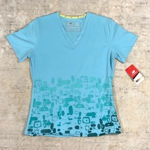 New Balance Blue Work Scrubs Top Size S